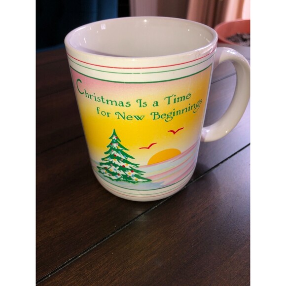 Christmas Holiday Coffee Tea Mug Cup New Beginnings - Picture 7 of 8